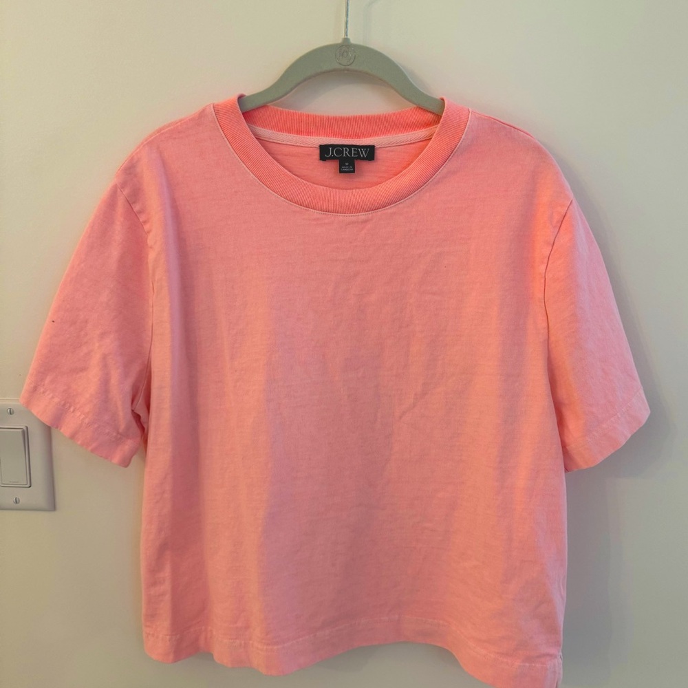 JCrew Relaxed premium-weight cropped T-shirt, M
